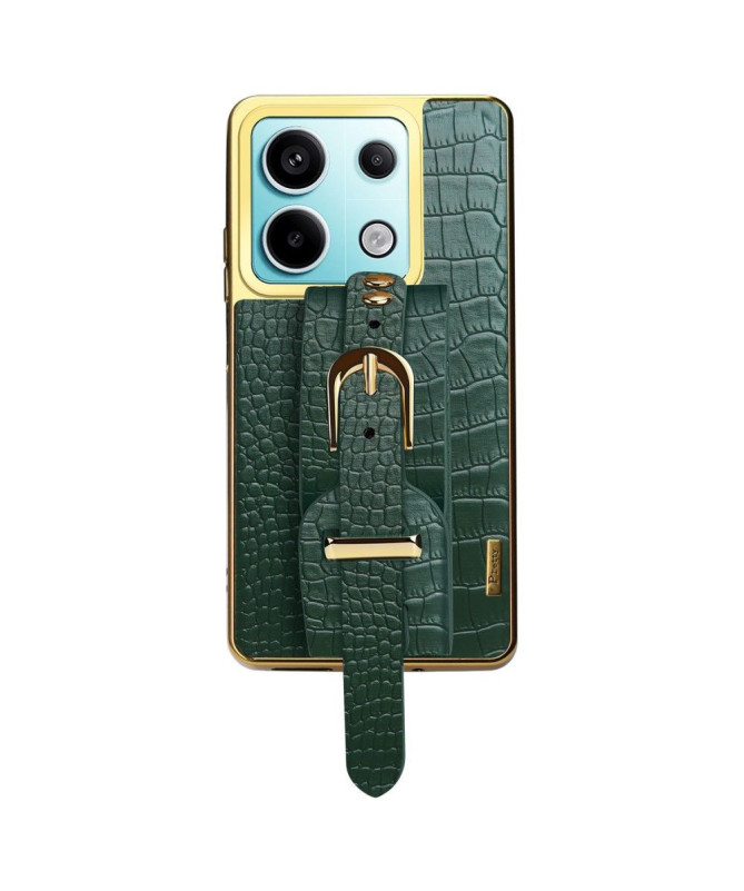 Coque Xiaomi Redmi Note 13 Pro 5G / Poco X6 style croco avec sangle