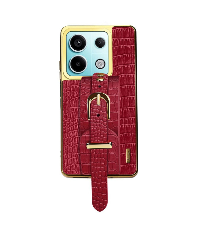 Coque Xiaomi Redmi Note 13 Pro 5G / Poco X6 style croco avec sangle