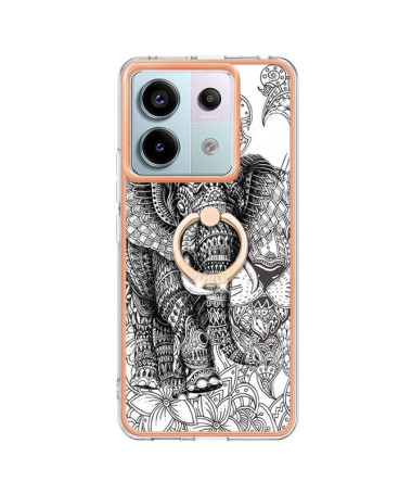 Coque Xiaomi Redmi Note 13 Pro 5G / Poco X6 Mandala Éléphant avec Support Anneau