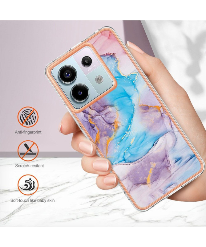 Coque Xiaomi Redmi Note 13 Pro 5G / Poco X6 marbre coloré bleu