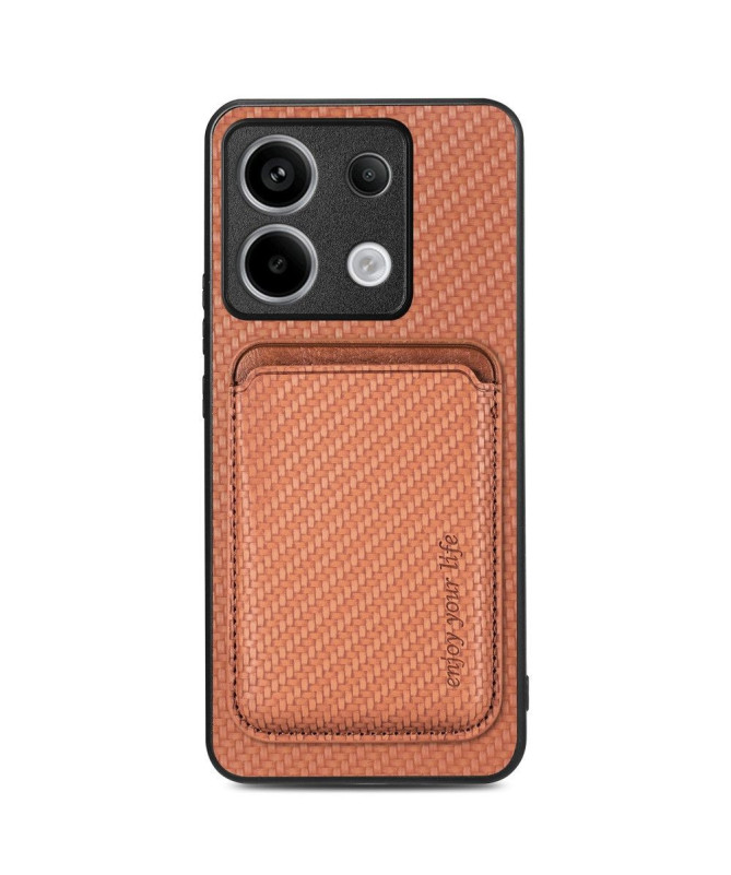 Coque Xiaomi Redmi Note 13 Pro 5G / Poco X6 Fibre de Carbone Porte-cartes détachable