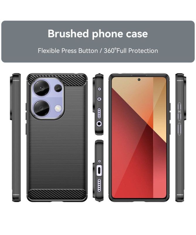 Xiaomi Redmi Note 13 Pro 4G / Poco M6 Pro 4G - Coque effet brossé silicone