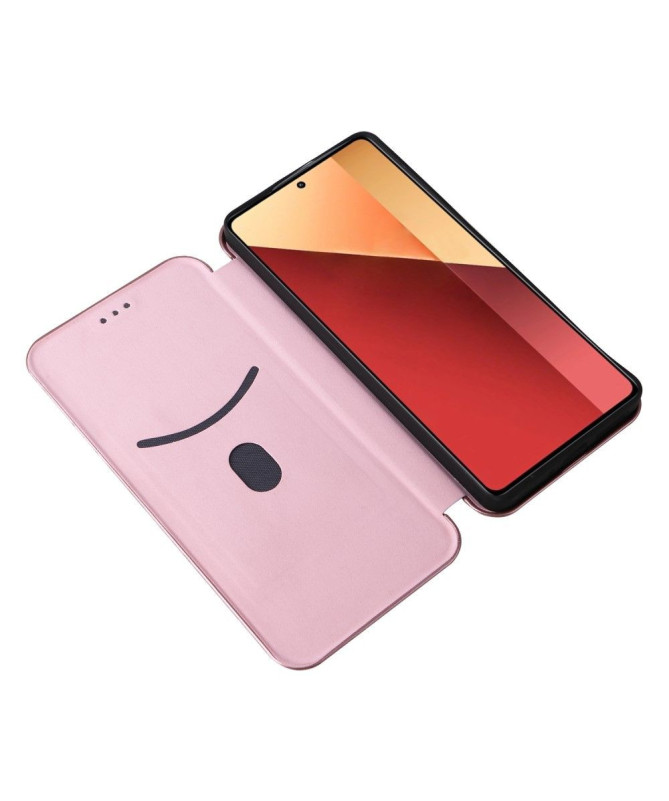 Housse Xiaomi Redmi Note 13 Pro 4G / Poco M6 Pro 4G simili cuir fibre de carbone