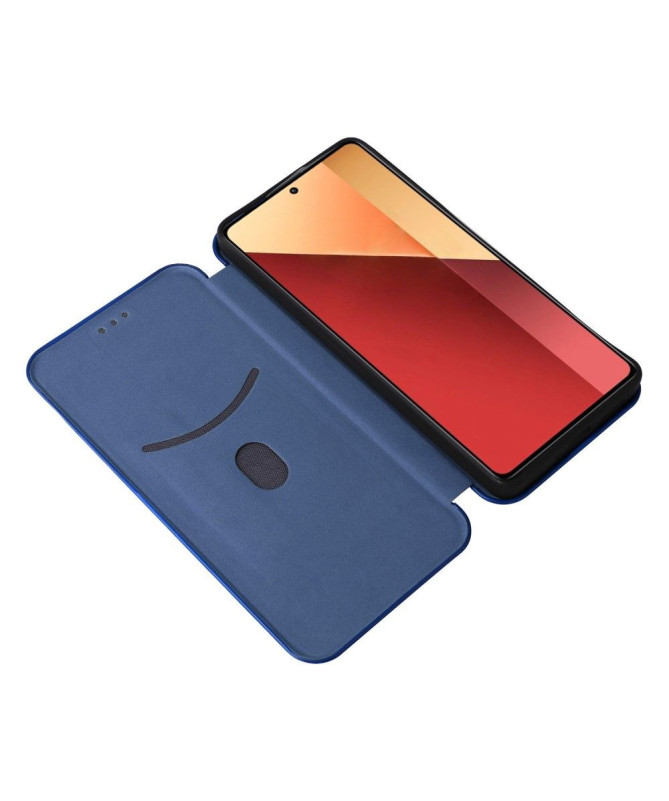 Housse Xiaomi Redmi Note 13 Pro 4G / Poco M6 Pro 4G simili cuir fibre de carbone