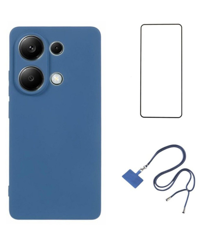 Coque Xiaomi Redmi Note 13 Pro 4G / Poco M6 Pro 4G Cordon et Verre trempé