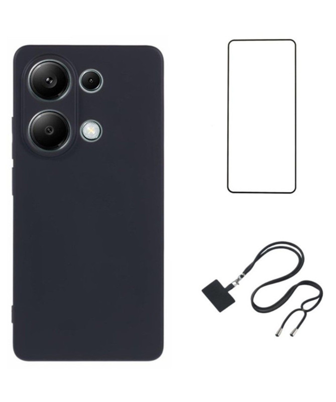 Coque Xiaomi Redmi Note 13 Pro 4G / Poco M6 Pro 4G Cordon et Verre trempé