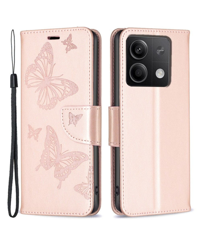 Housse Xiaomi Redmi Note 13 5G Papillons fonction support