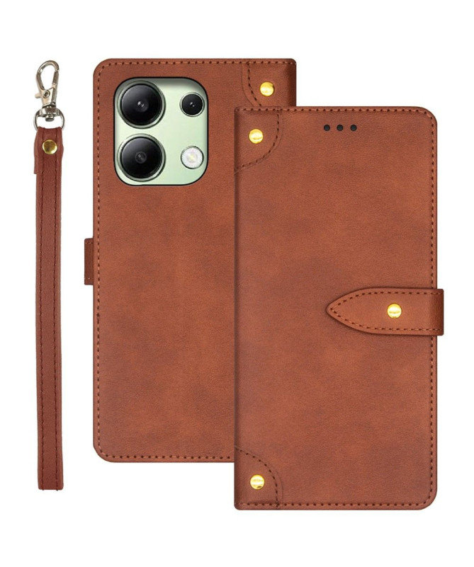 Xiaomi Redmi Note 13 4G - Housse en simili cuir avec support et porte-