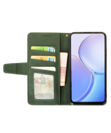 Xiaomi Redmi Note 13 4G - Housse en simili cuir avec texture et support Vert foncé - photo 5