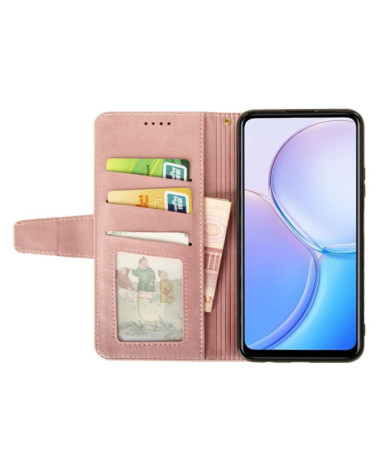 Xiaomi Redmi Note 13 4G - Housse en simili cuir avec texture et support Or Rose - photo 20