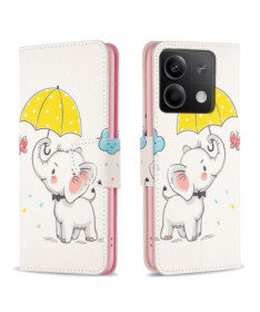 Housse Xiaomi Redmi Note 13 4G Parapluie et éléphant