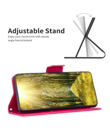 Xiaomi Redmi Note 13 4G - Housse Papillons fonction support Magenta - photo 14