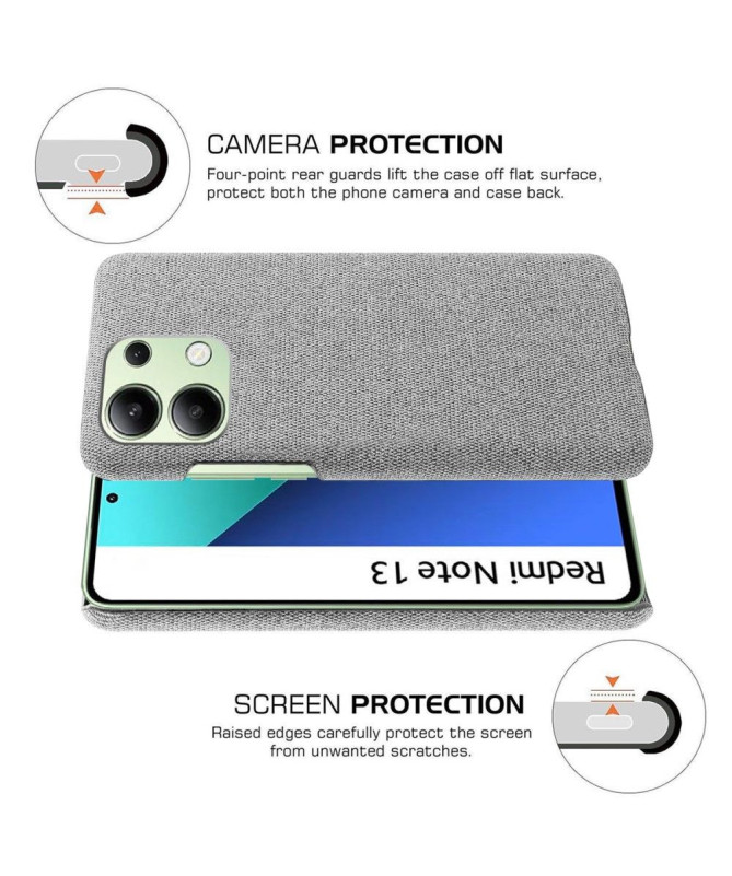 Coque Xiaomi Redmi Note 13 revêtement tissu