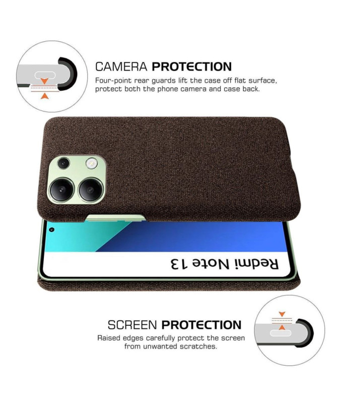 Coque Xiaomi Redmi Note 13 revêtement tissu