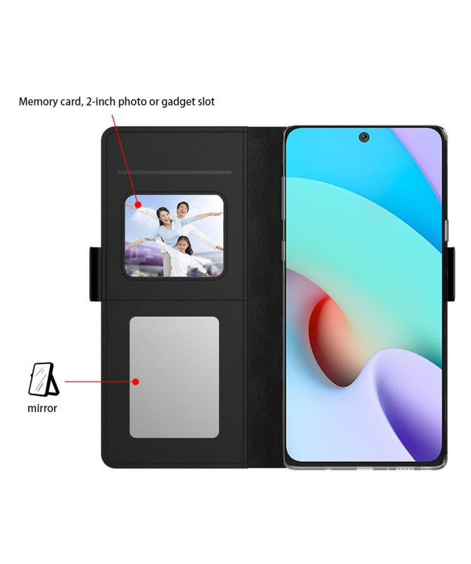 Housse Xiaomi Redmi 13C / Poco C65 premium porte cartes avec miroir