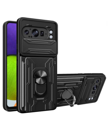 Coque Google Pixel 9 Pro XL avec Support Intégré et Protection Coulissante de la Caméra