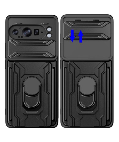 Coque Google Pixel 9 Pro XL avec Support Intégré et Protection Coulissante de la Caméra