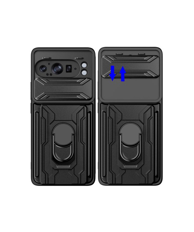 Coque Google Pixel 9 Pro XL avec Support Intégré et Protection Coulissante de la Caméra