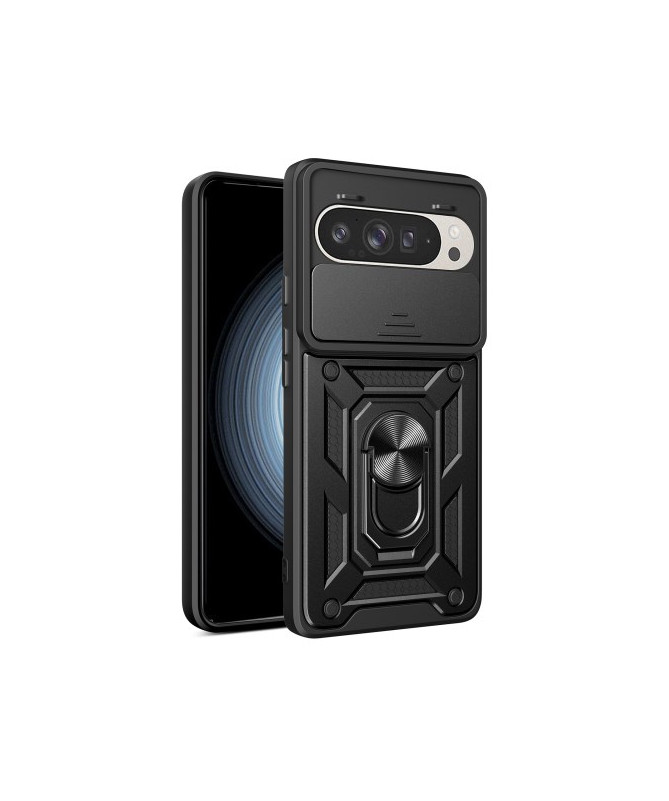 Coque Google Pixel 9 Pro  /  Pixel 9 avec Protection Caméra Coulissante et Support Rotatif