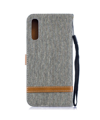Samsung Galaxy A50 - Étui revêtement tissu porte-cartes Gris - photo 8