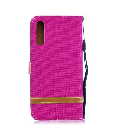 Samsung Galaxy A50 - Étui revêtement tissu porte-cartes Magenta - photo 18