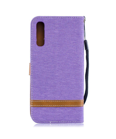 Samsung Galaxy A50 - Étui revêtement tissu porte-cartes Violet clair - photo 38