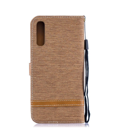 Samsung Galaxy A50 - Étui revêtement tissu porte-cartes Marron - photo 43