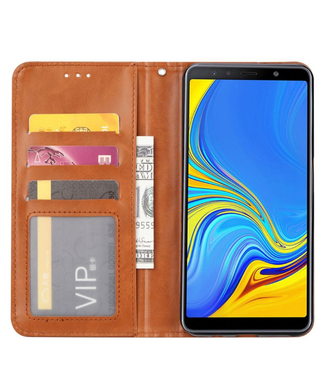 Samsung Galaxy A50 - Housse porte cartes cuir stand case