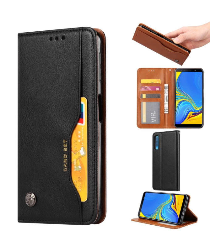 Samsung Galaxy A50 - Housse porte cartes cuir stand case