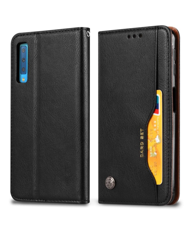 Samsung Galaxy A50 - Housse porte cartes cuir stand case