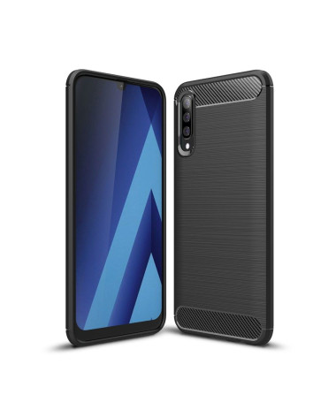 Samsung Galaxy A50 - Coque gel brossé carbone