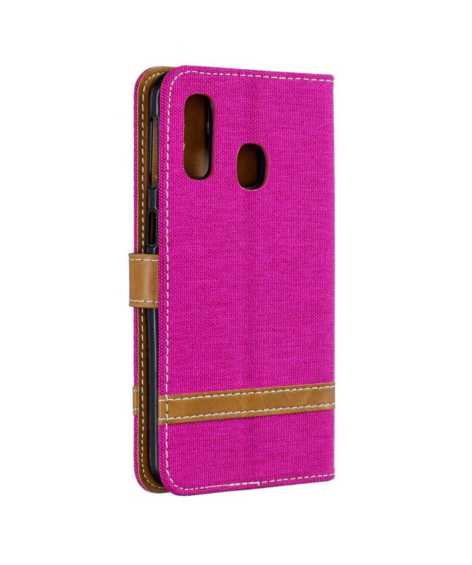 Samsung Galaxy A40 - Étui revêtement tissu avec lanière