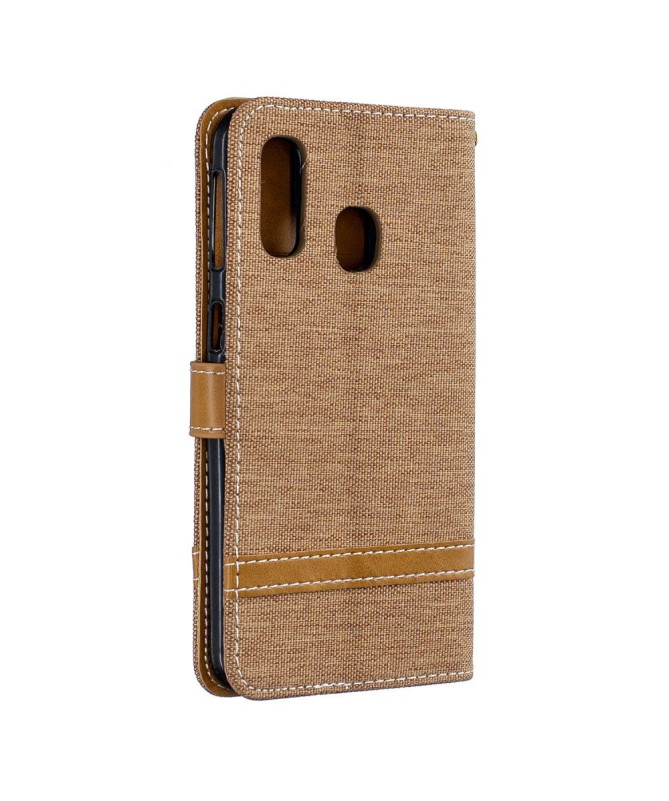 Samsung Galaxy A40 - Étui revêtement tissu avec lanière
