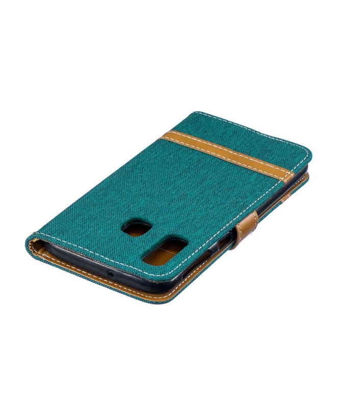 Samsung Galaxy A40 - Étui revêtement tissu avec lanière