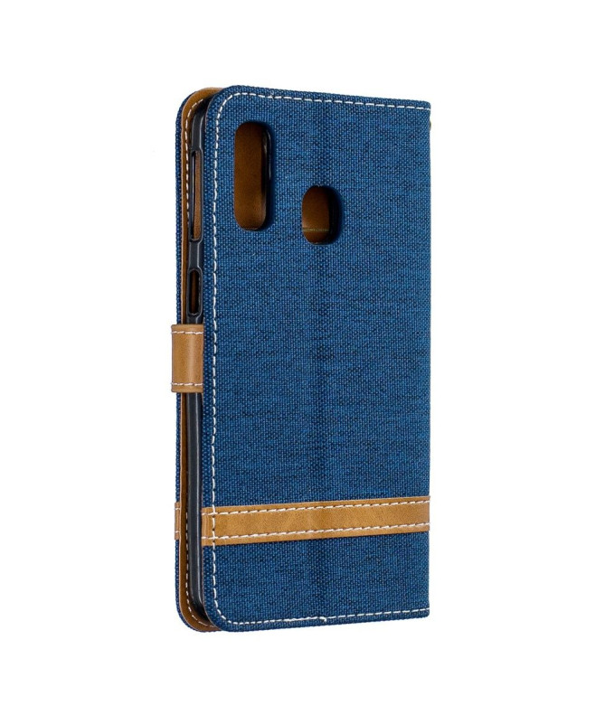 Samsung Galaxy A40 - Étui revêtement tissu avec lanière