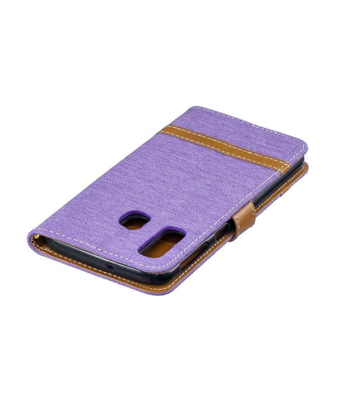 Samsung Galaxy A40 - Étui revêtement tissu avec lanière