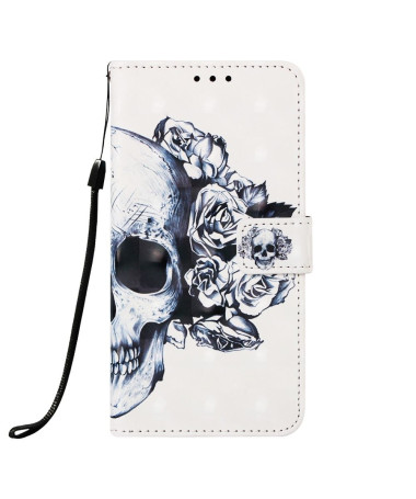 Samsung Galaxy A40 - Housse skull flowers