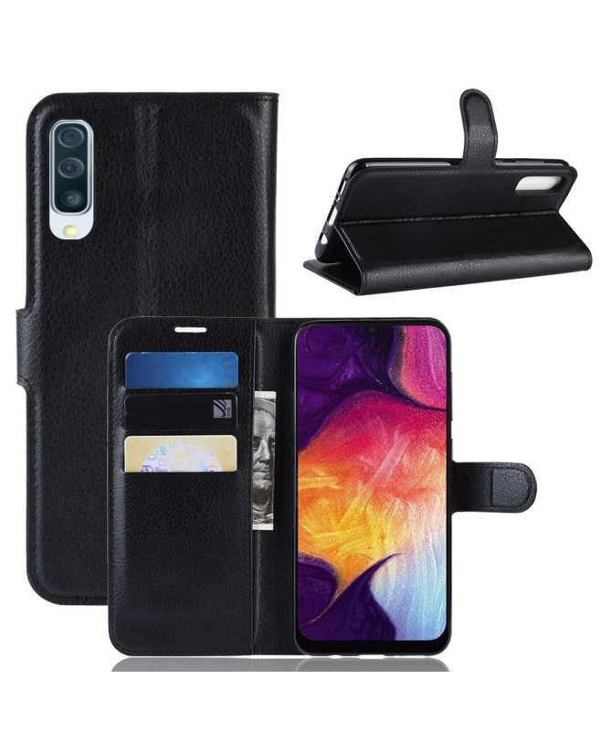 Samsung Galaxy A50 - Étui style cuir porte cartes