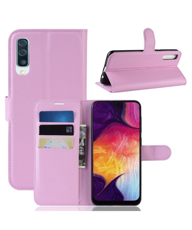 Samsung Galaxy A50 - Étui style cuir porte cartes