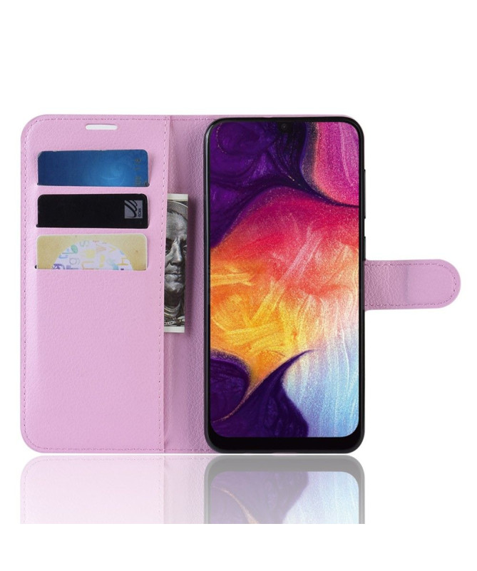 Samsung Galaxy A50 - Étui style cuir porte cartes