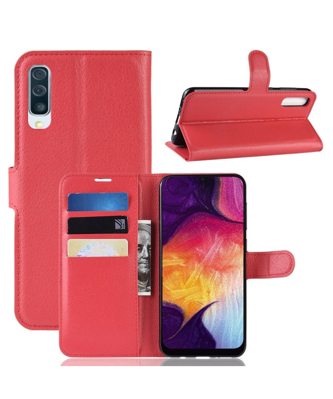 Samsung Galaxy A50 - Étui style cuir porte cartes