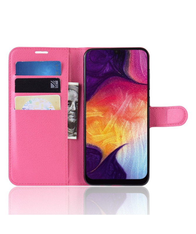 Samsung Galaxy A50 - Étui style cuir porte cartes