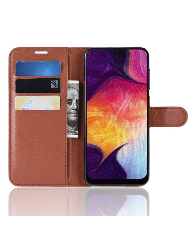 Samsung Galaxy A50 - Étui style cuir porte cartes