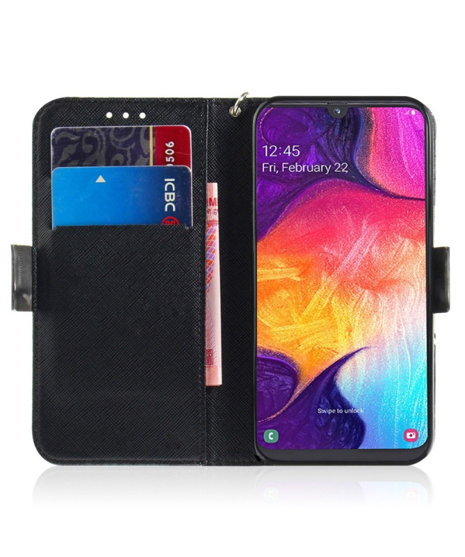 Samsung Galaxy A50 - Étui à lanière Mandala coloré