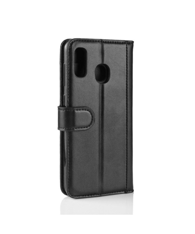 Samsung Galaxy A40 - Étui cuir premium - Noir