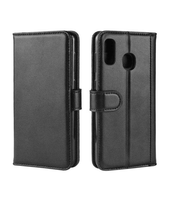Samsung Galaxy A40 - Étui cuir premium - Noir