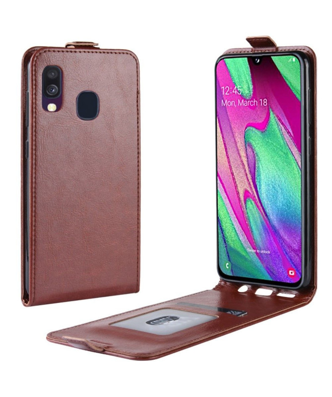 Étui Samsung Galaxy A40 simili cuir avec rabat verticale