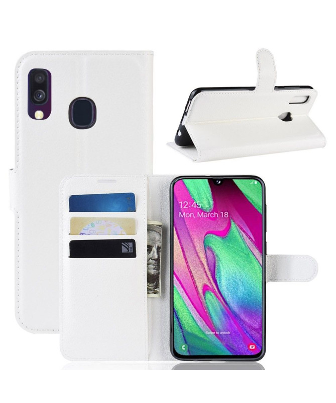 Samsung Galaxy A40 - Housse style cuir porte cartes