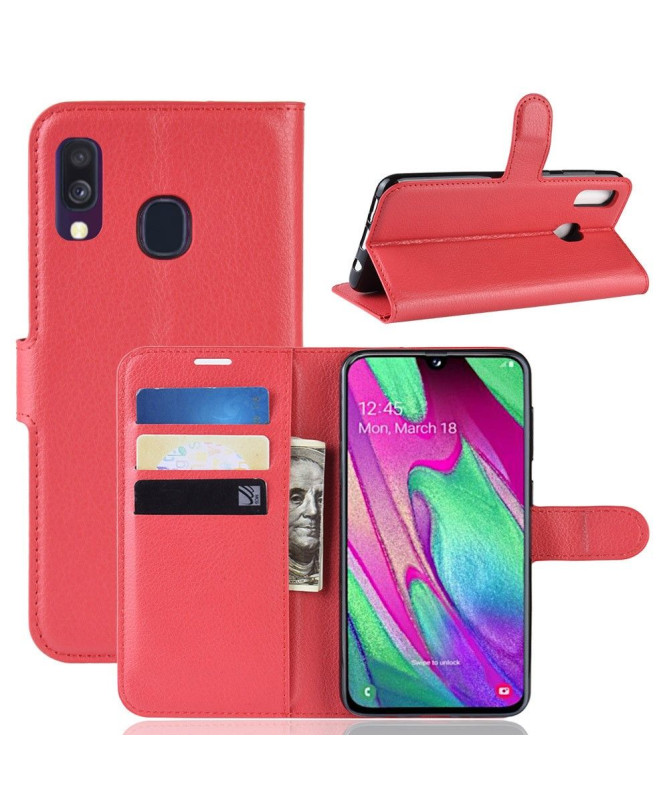 Samsung Galaxy A40 - Housse style cuir porte cartes