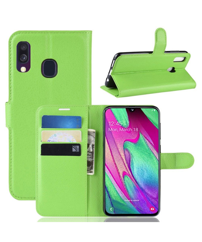 Samsung Galaxy A40 - Housse style cuir porte cartes